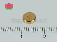 6x2/2 mm N45 NEODYM m�gnes gy�r� Au