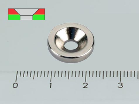 15x2/3 mm N35 NEODYM m�gnes gy�r� s�llyeszt�ssel (�szak)